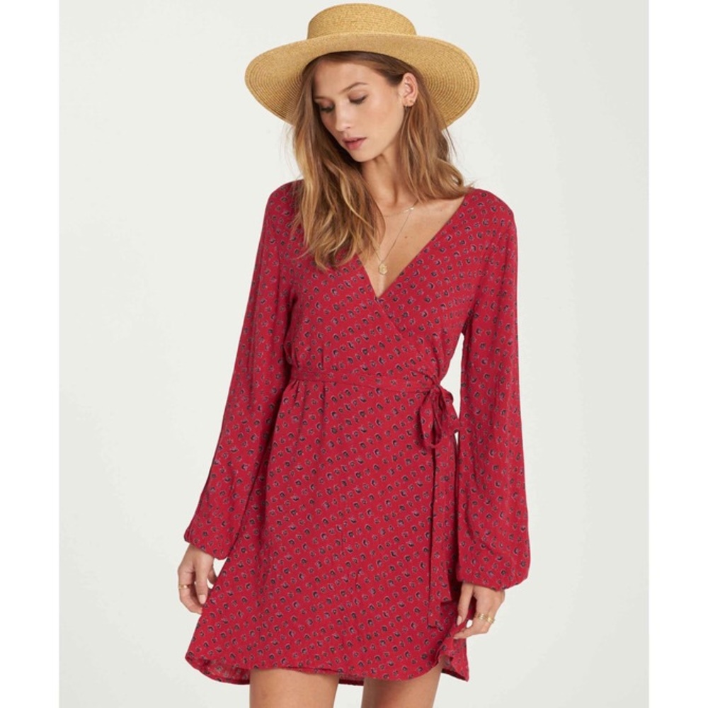 BILLABONG LOVE WARRIOR WRAP MINI DRESS